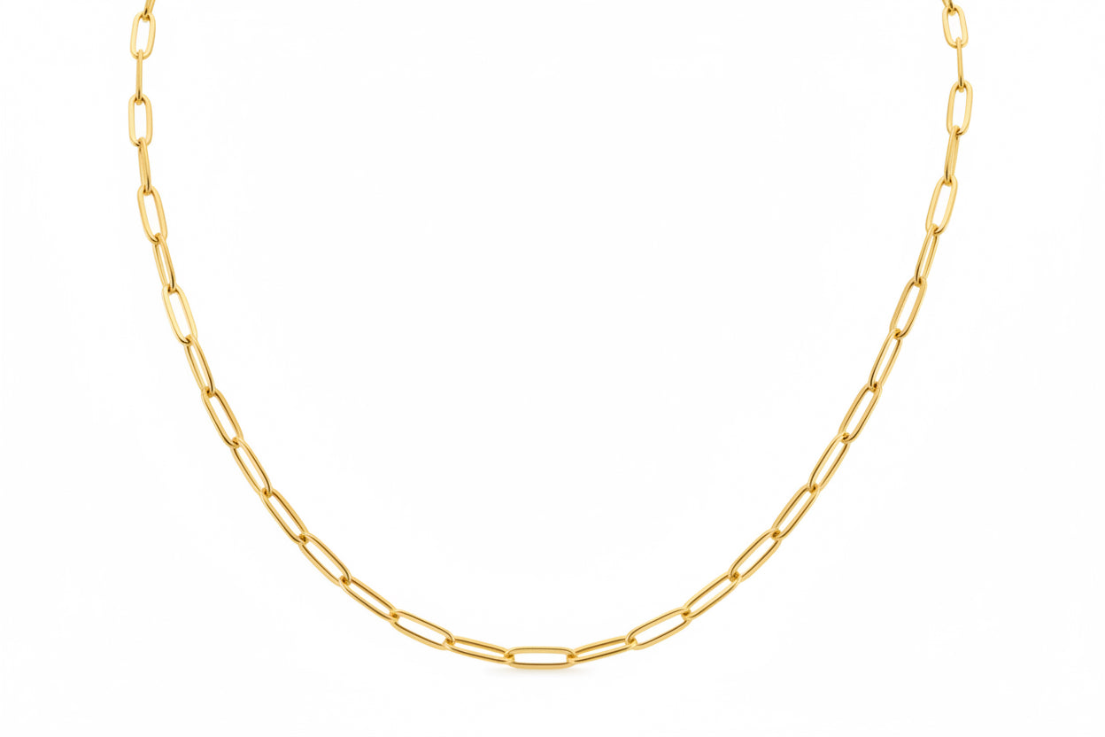Thin Paperclip Necklace