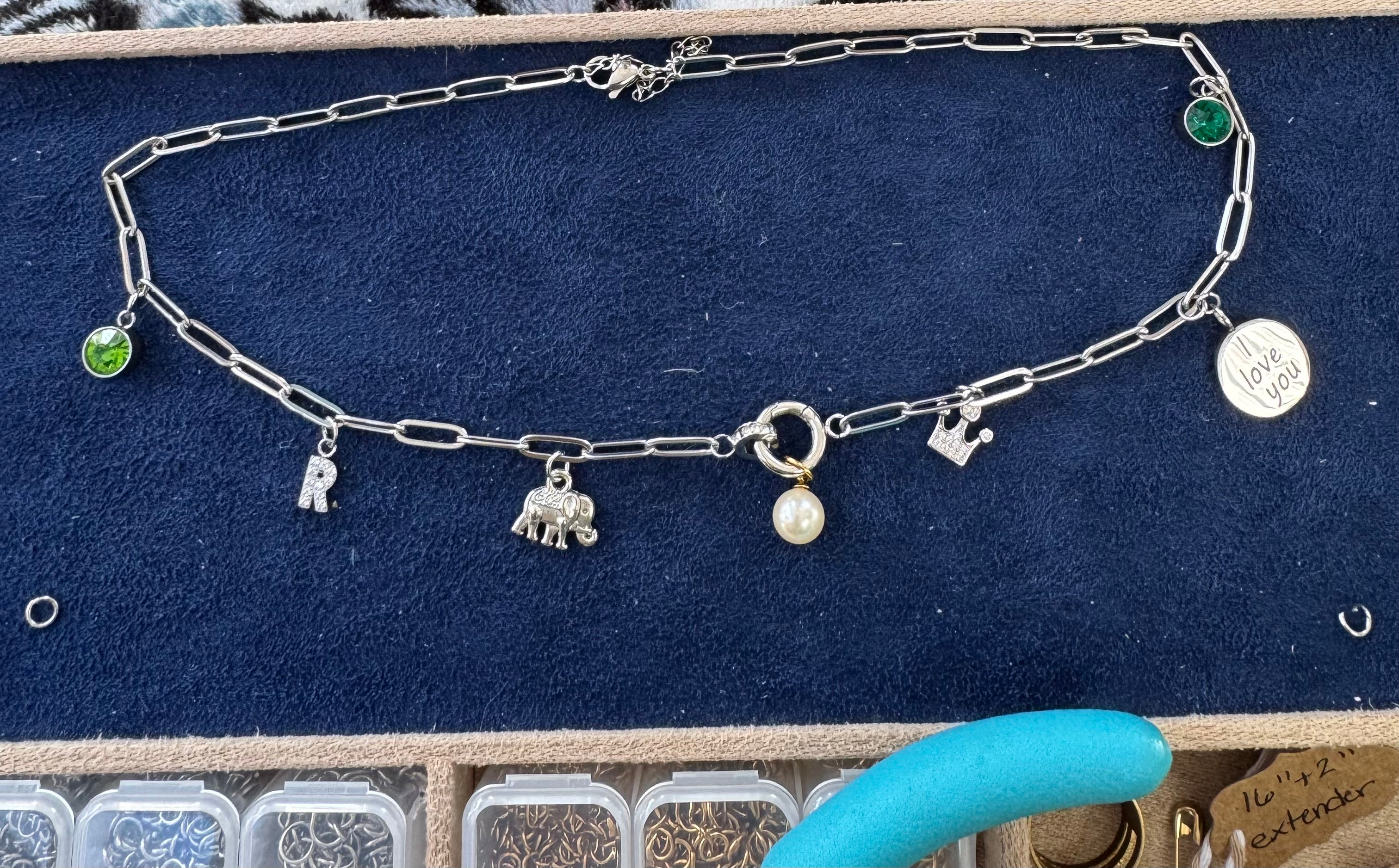 Silver Elephant Charm