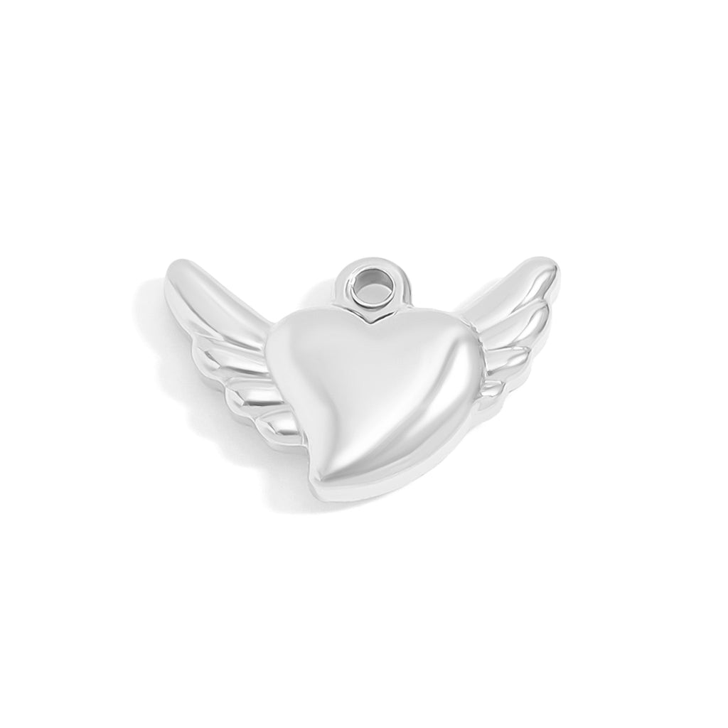 Angel Wings with Heart Charm