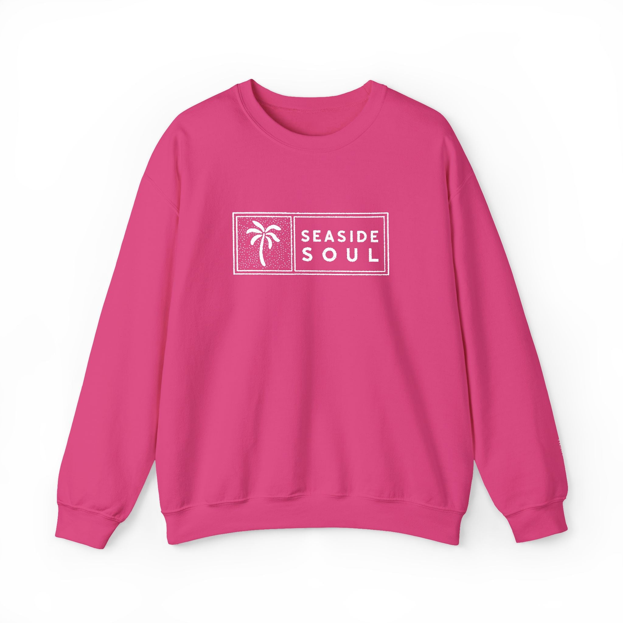 Embroidered Palm Trees & Sea Breeze Cozy Crew