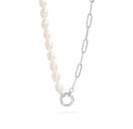1/2 Paperclip & 1/2 Pearl Necklace