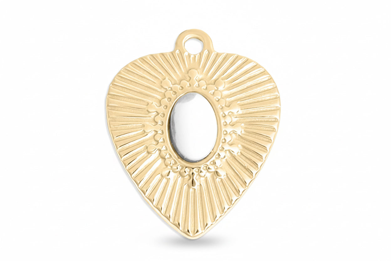 Sunburst Howlite Stone Charm