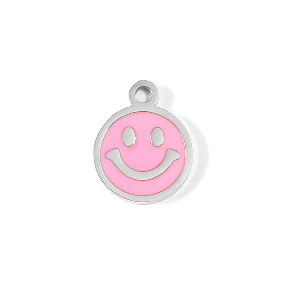 Pink Smiley Face Charm