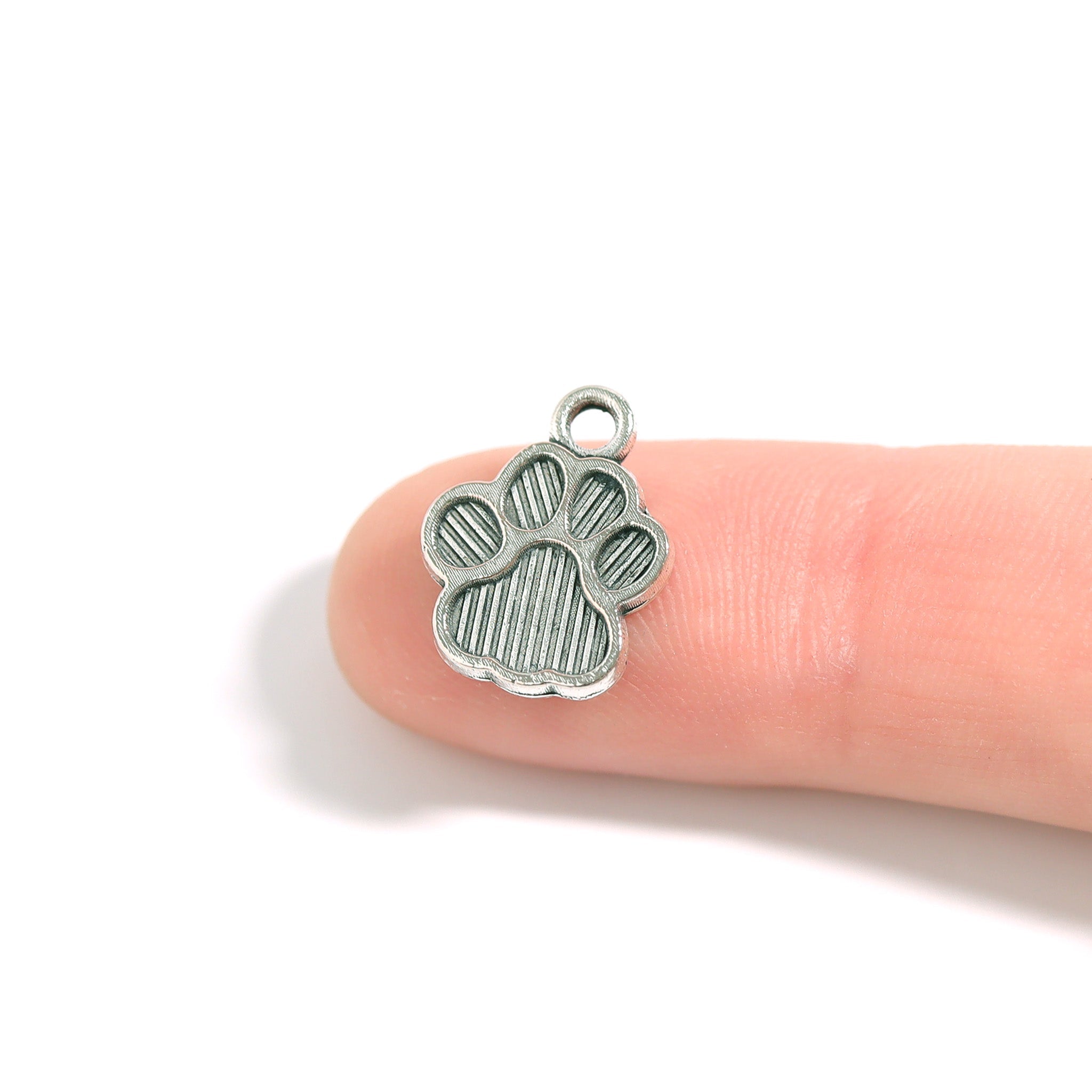 Striped Pawprint Charm