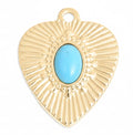 Sunburst Turquoise Stone Charm
