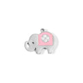 Pink Elephant Charm