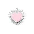 Pink Ray Heart Charm