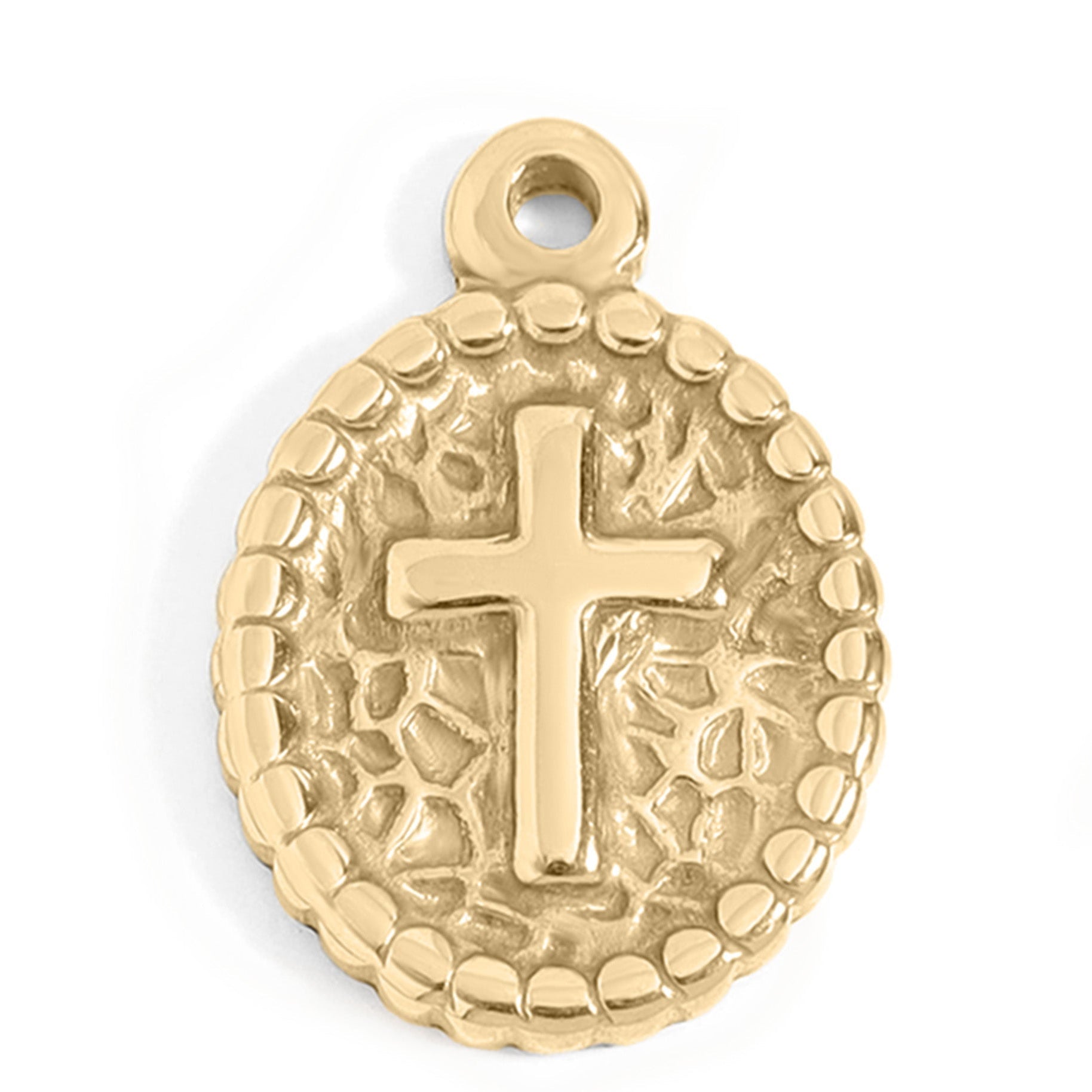 Oval Cross Charm
