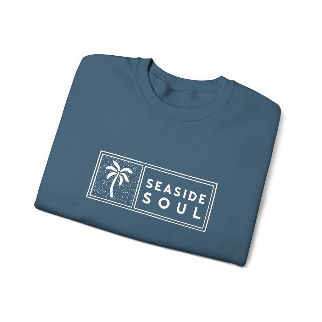 Embroidered Palm Trees & Sea Breeze Cozy Crew