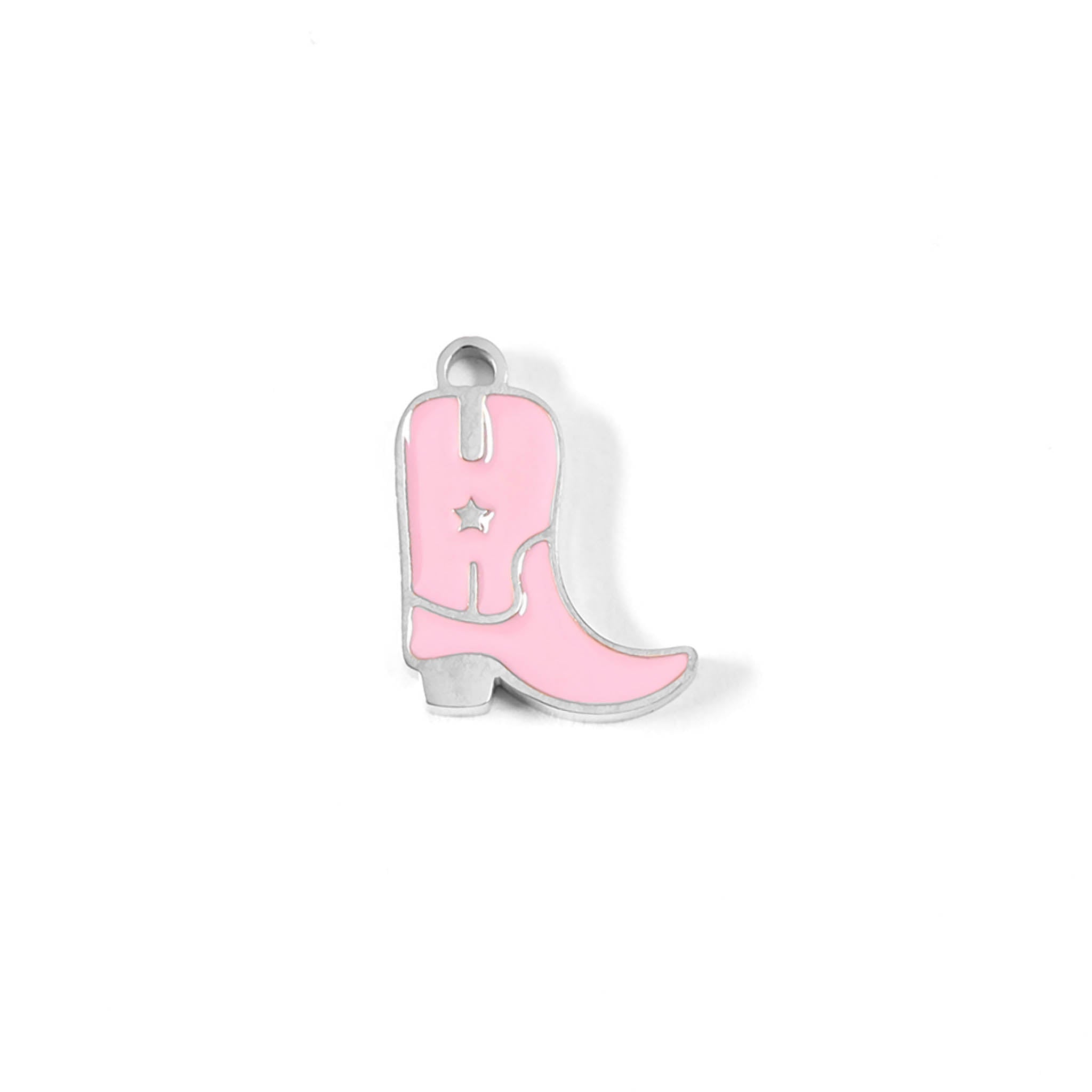 Pink Cowgirl Boot Charm