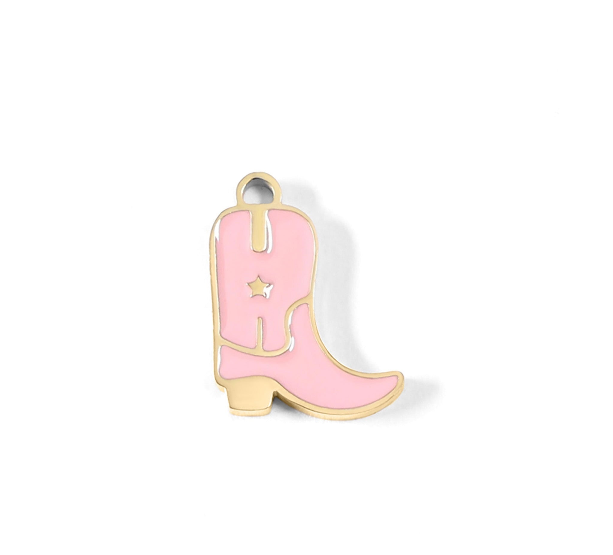 Pink Cowgirl Boot Charm