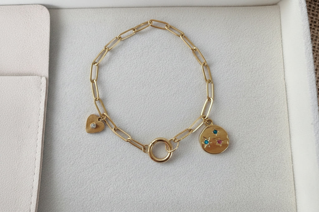 Sunburst Howlite Stone Charm
