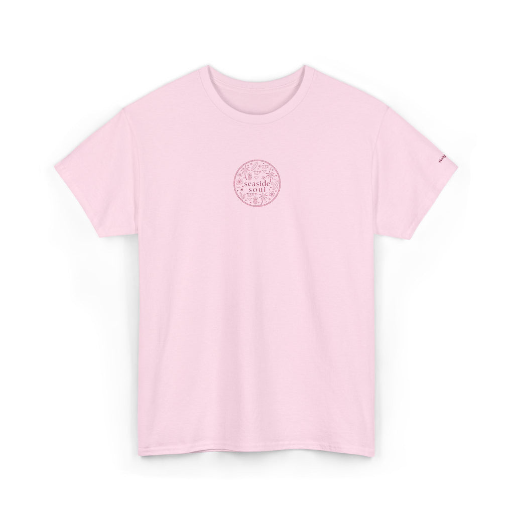 Embroidered Pink Tide Tee