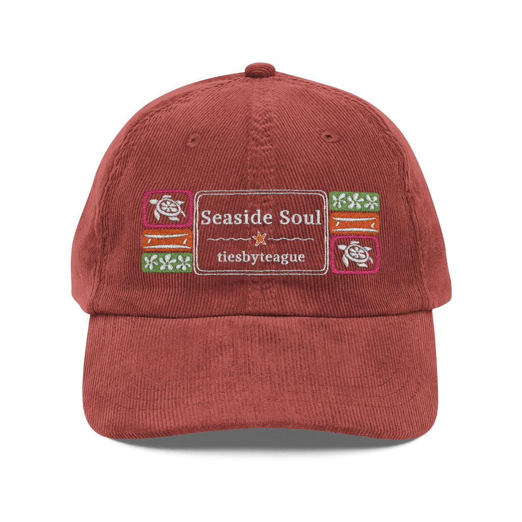 Embroidered Surfer Corduroy Cap
