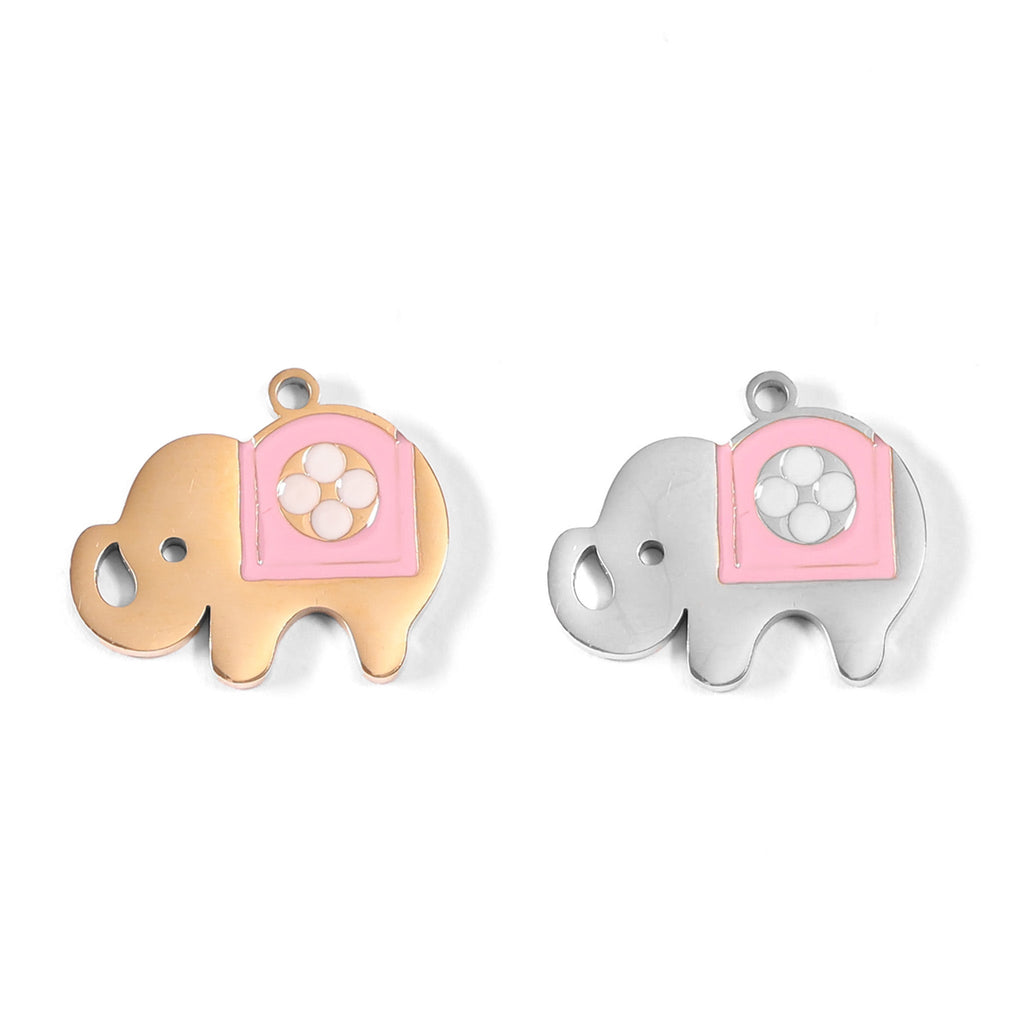Pink Elephant Charm