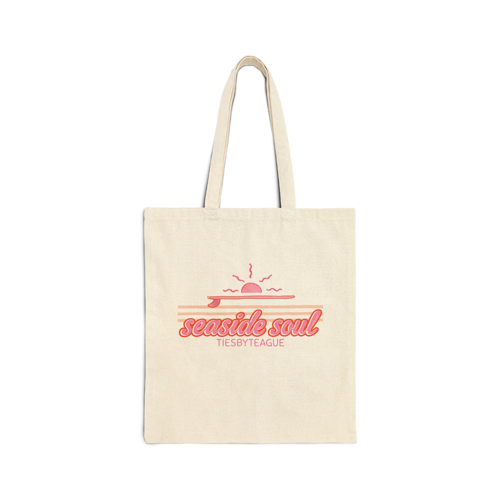Saltwater Sunrise Canvas Beach Tote
