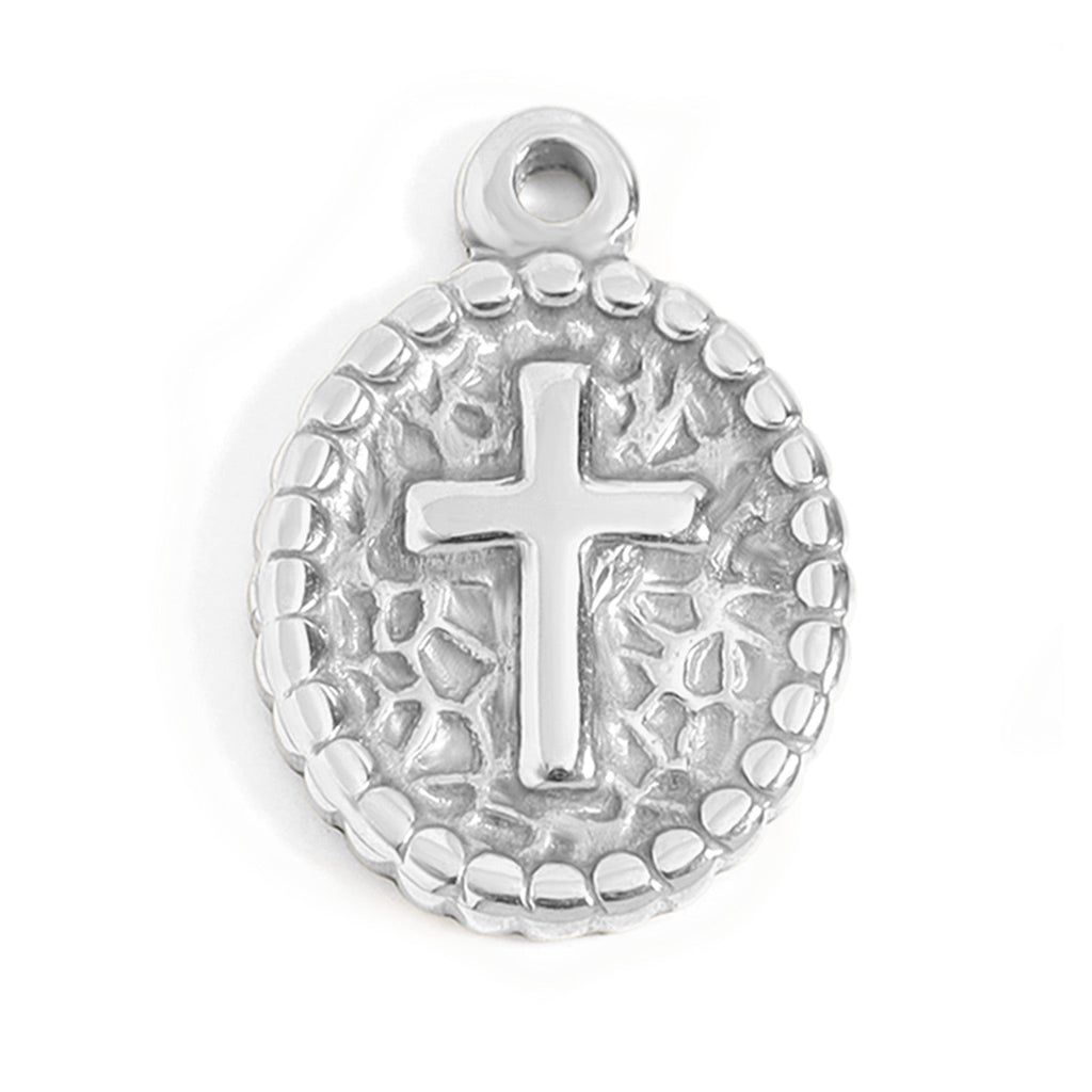Oval Cross Charm