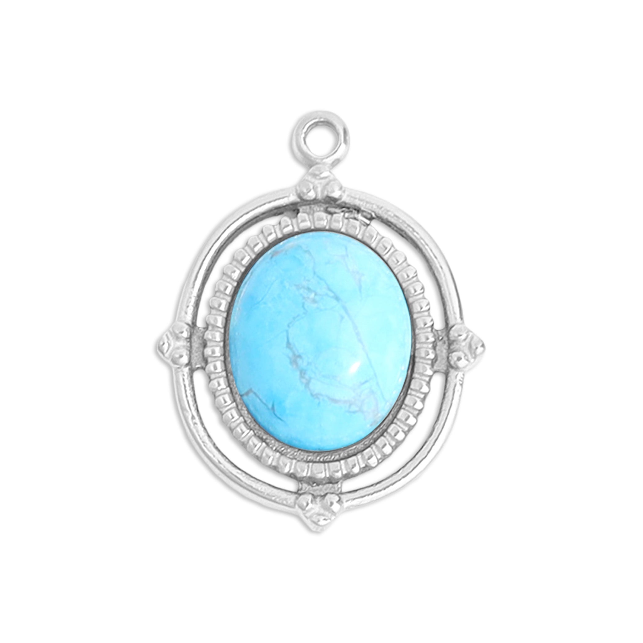 Oval Turquoise Stone Charm