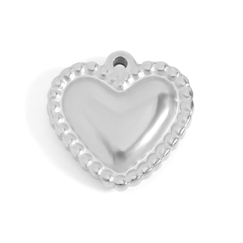 Beaded Heart Charm