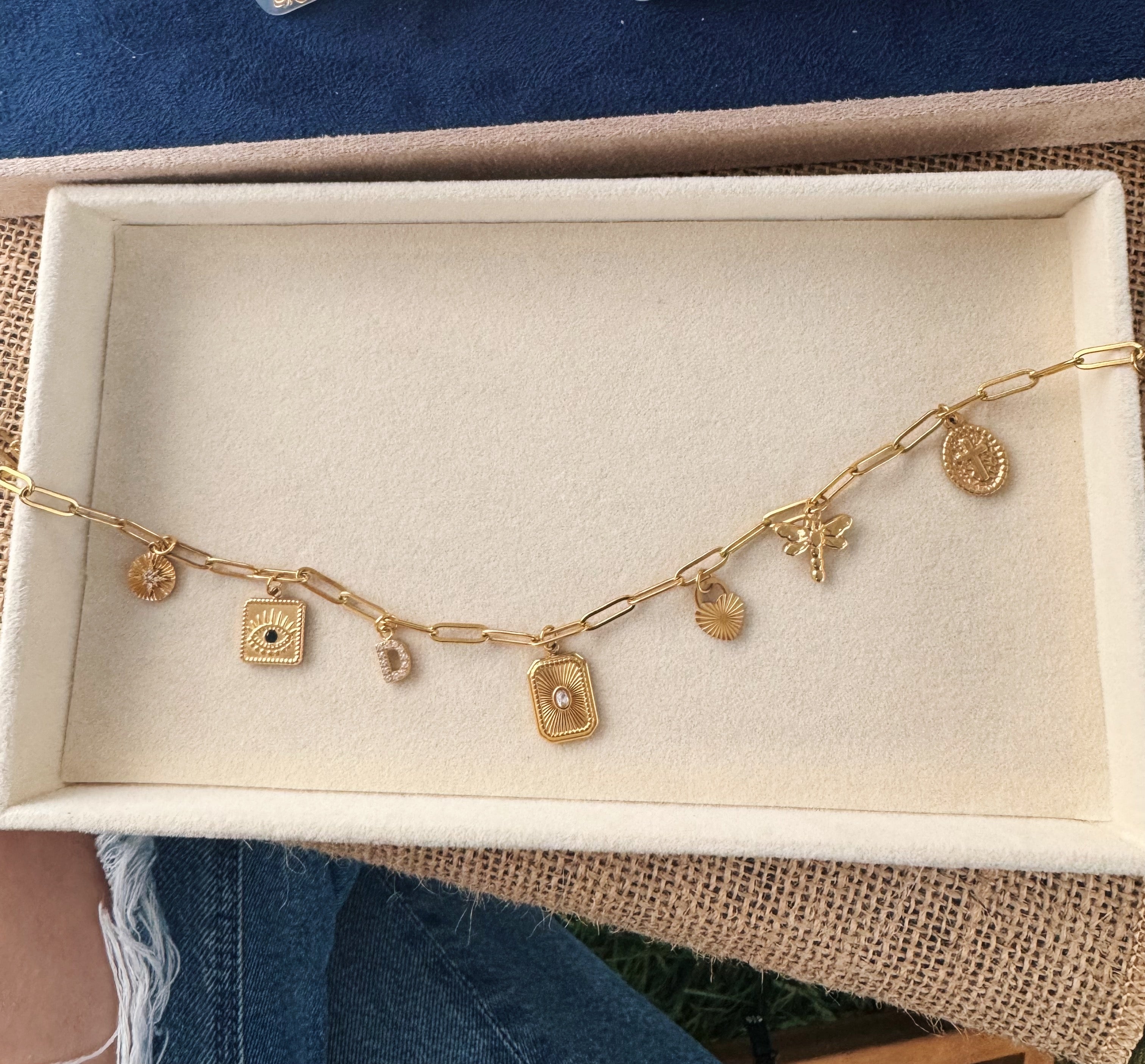 Sunburst Heart Lock Charm