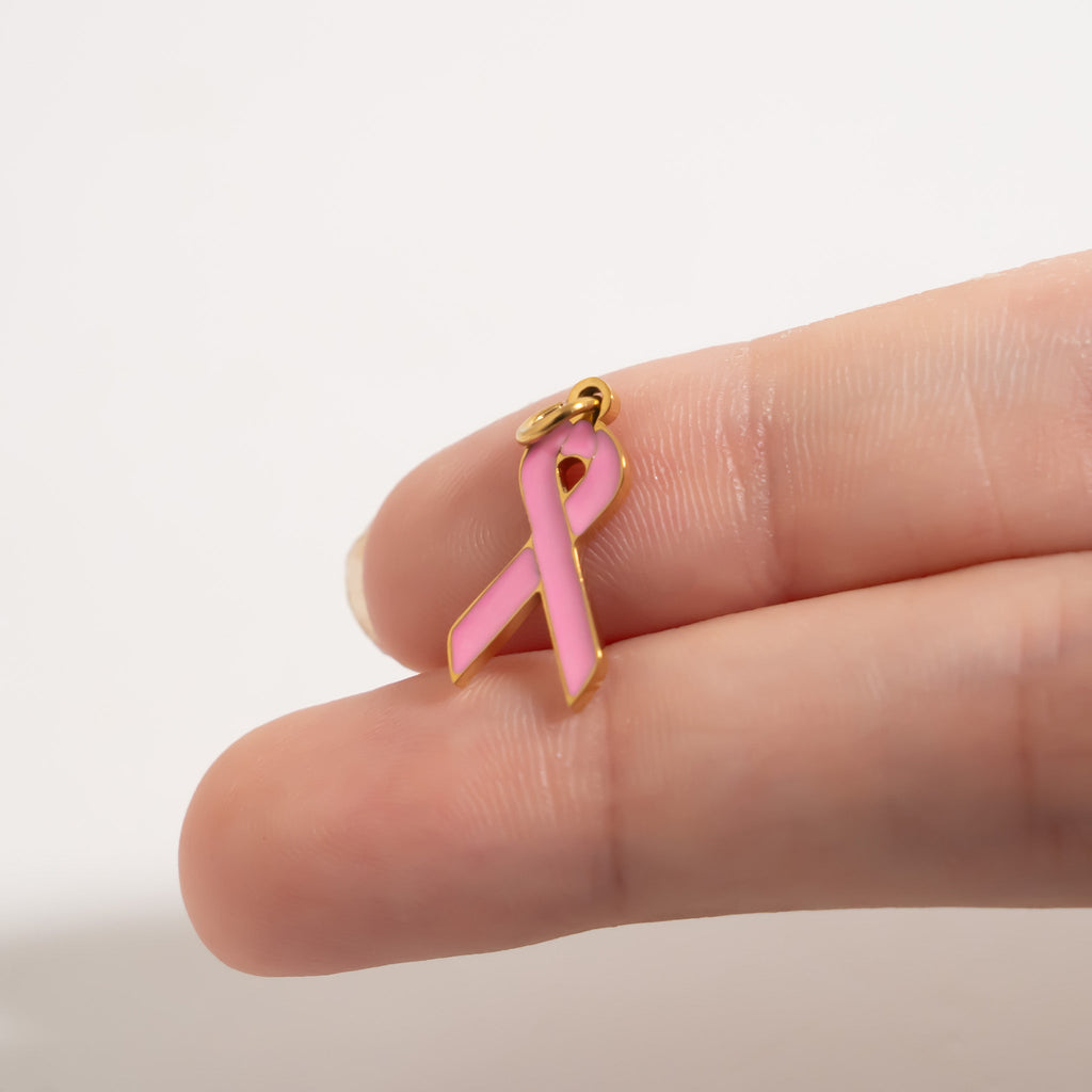 Breast Cancer Awareness Ribbon Charm