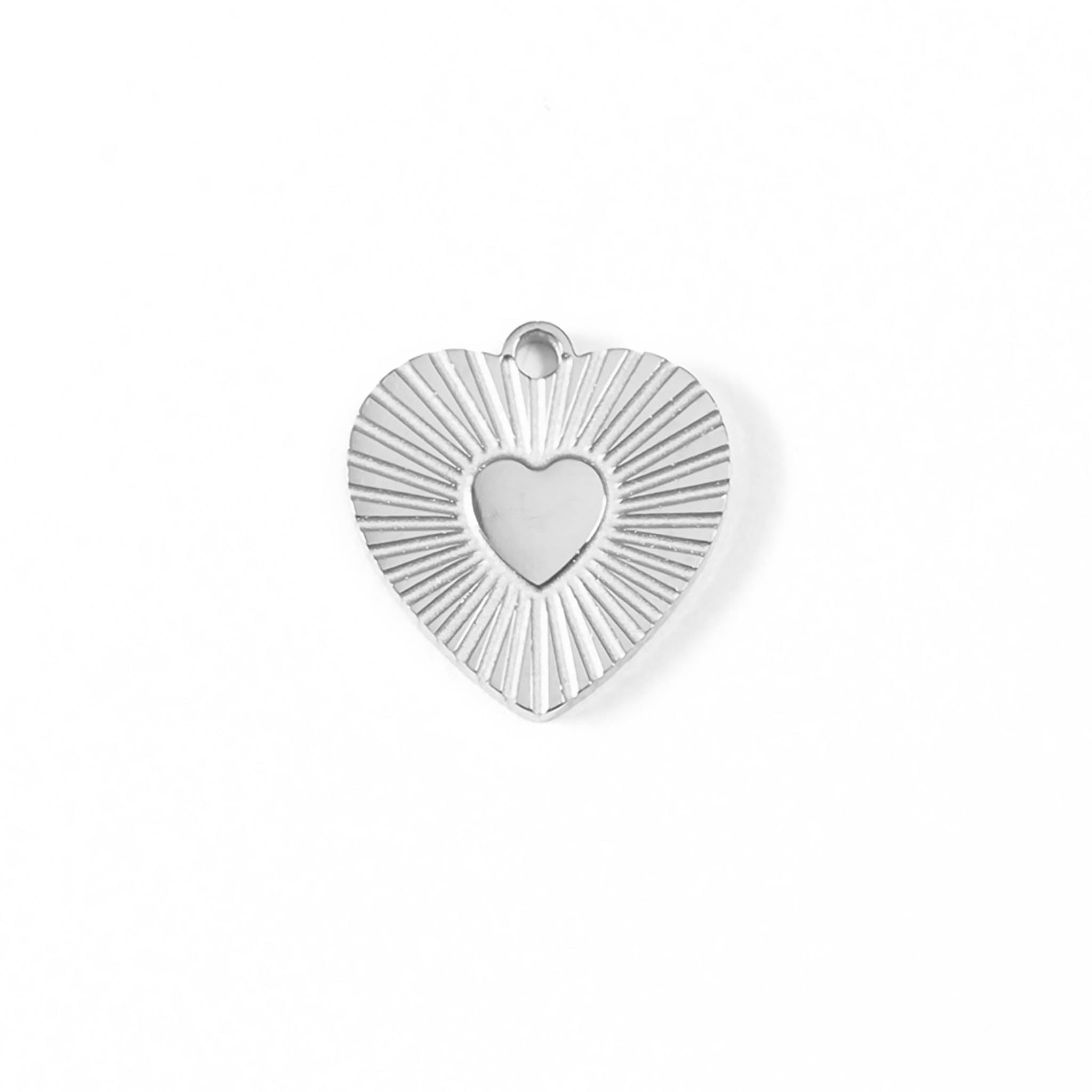 Sunburst Heart Charm