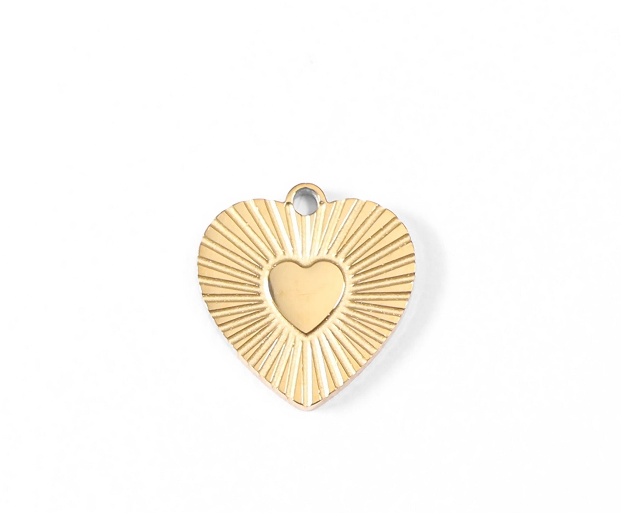 Sunburst Heart Charm