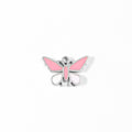 White & Pink Butterfly Charm