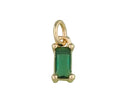 Rectangle Colored Crystal Charm