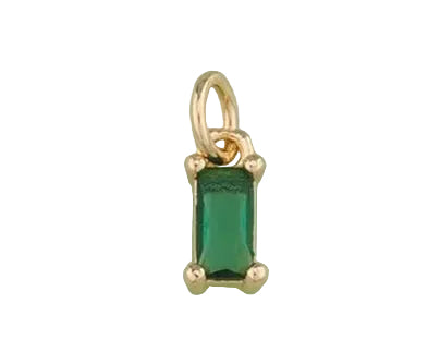 Rectangle Colored Crystal Charm