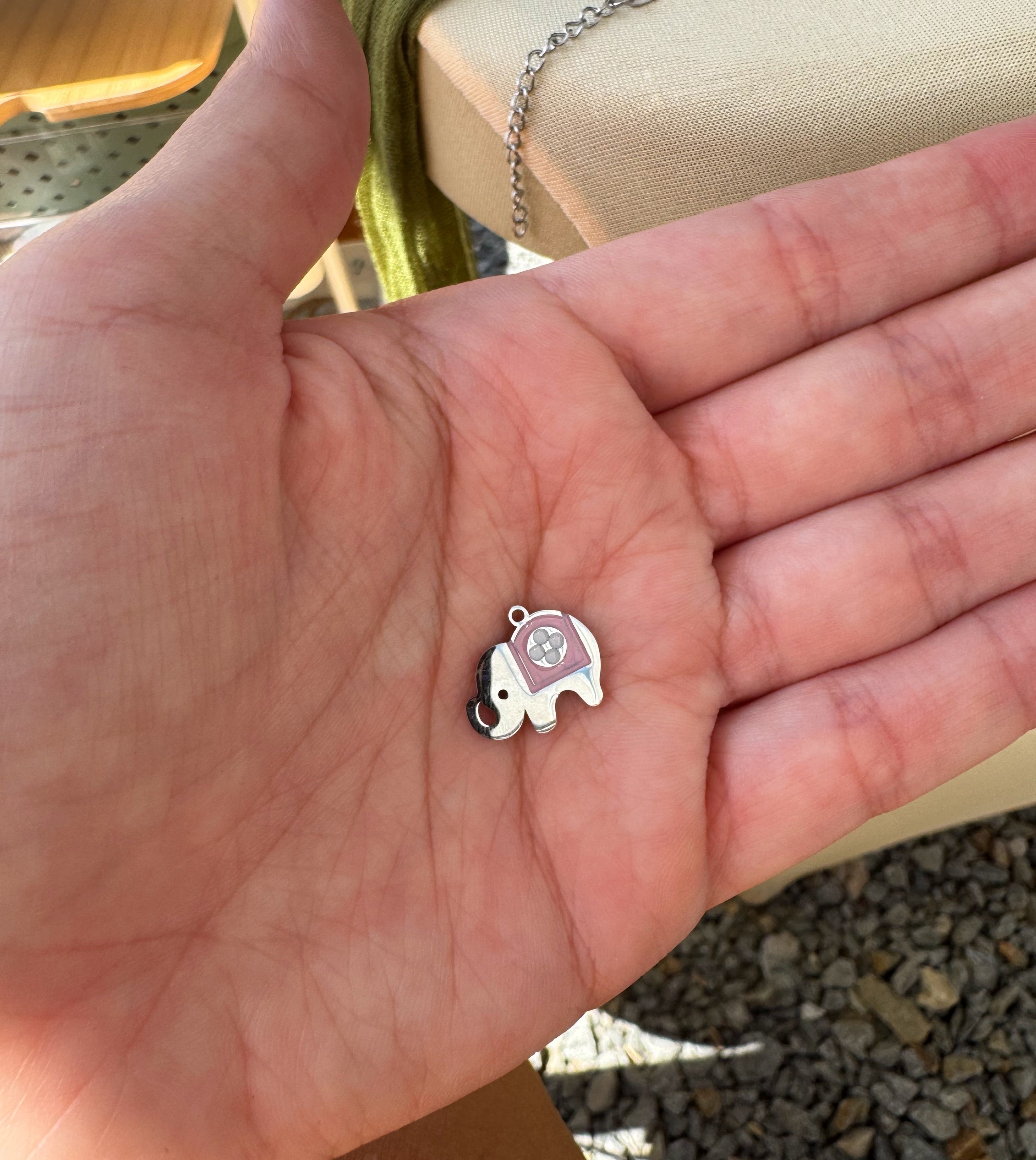 Pink Elephant Charm