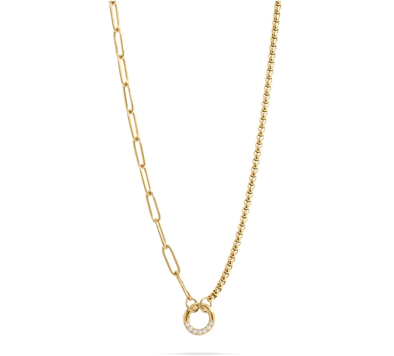 Split Beaded Paperclip Necklace