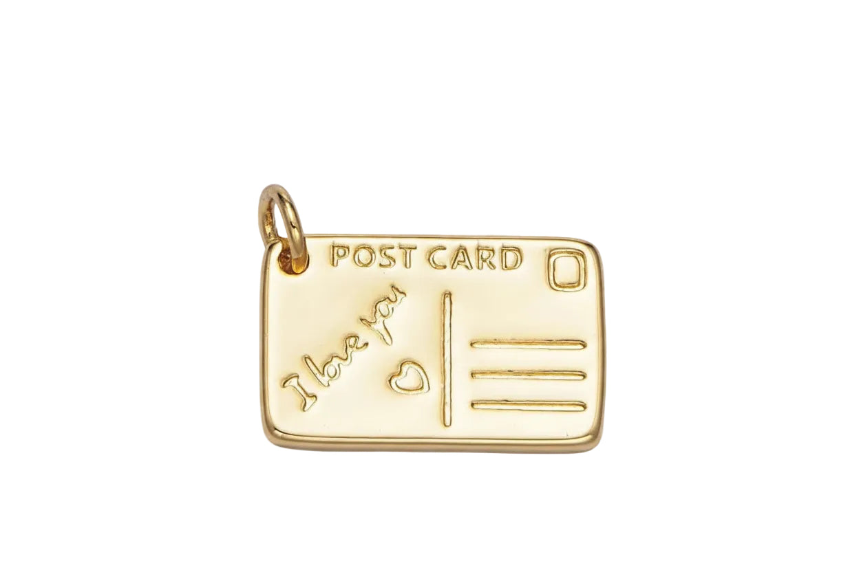 I Love You Postcard Charm