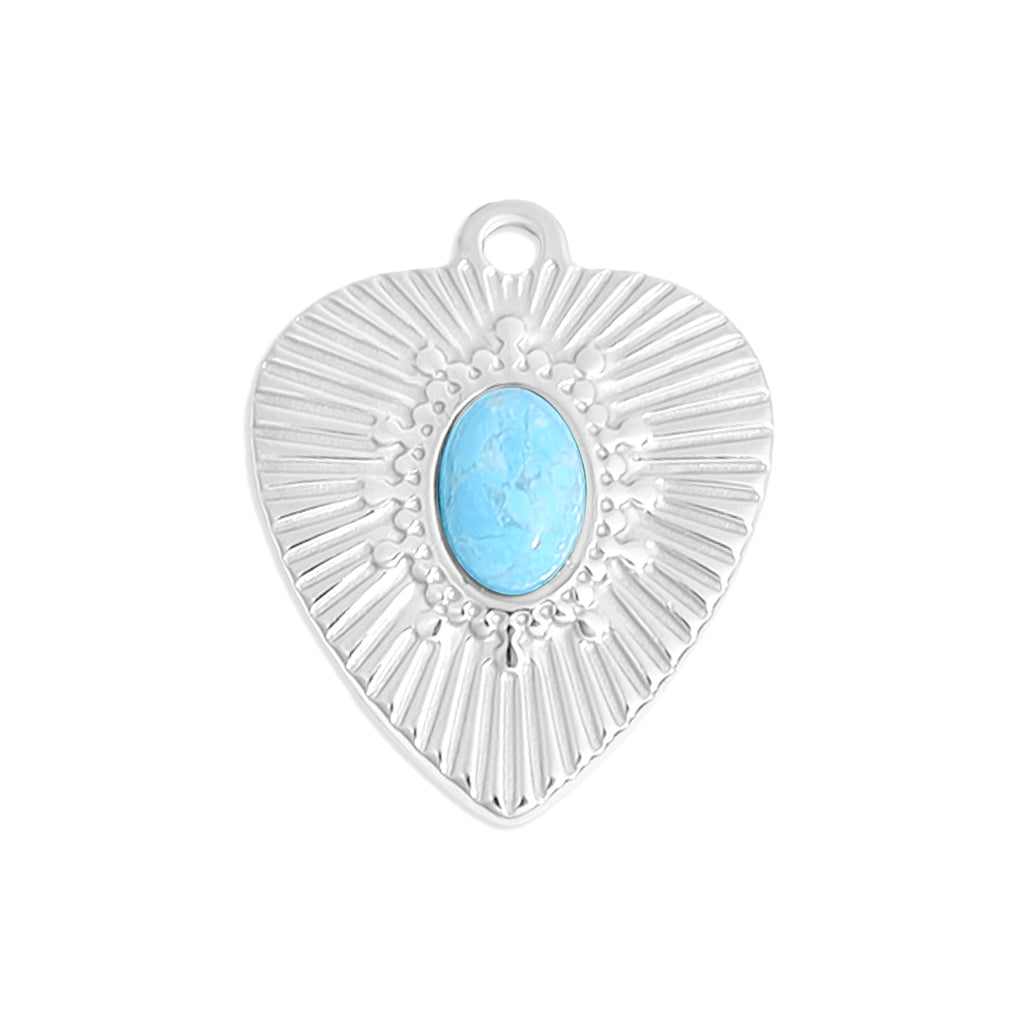 Sunburst Turquoise Stone Charm