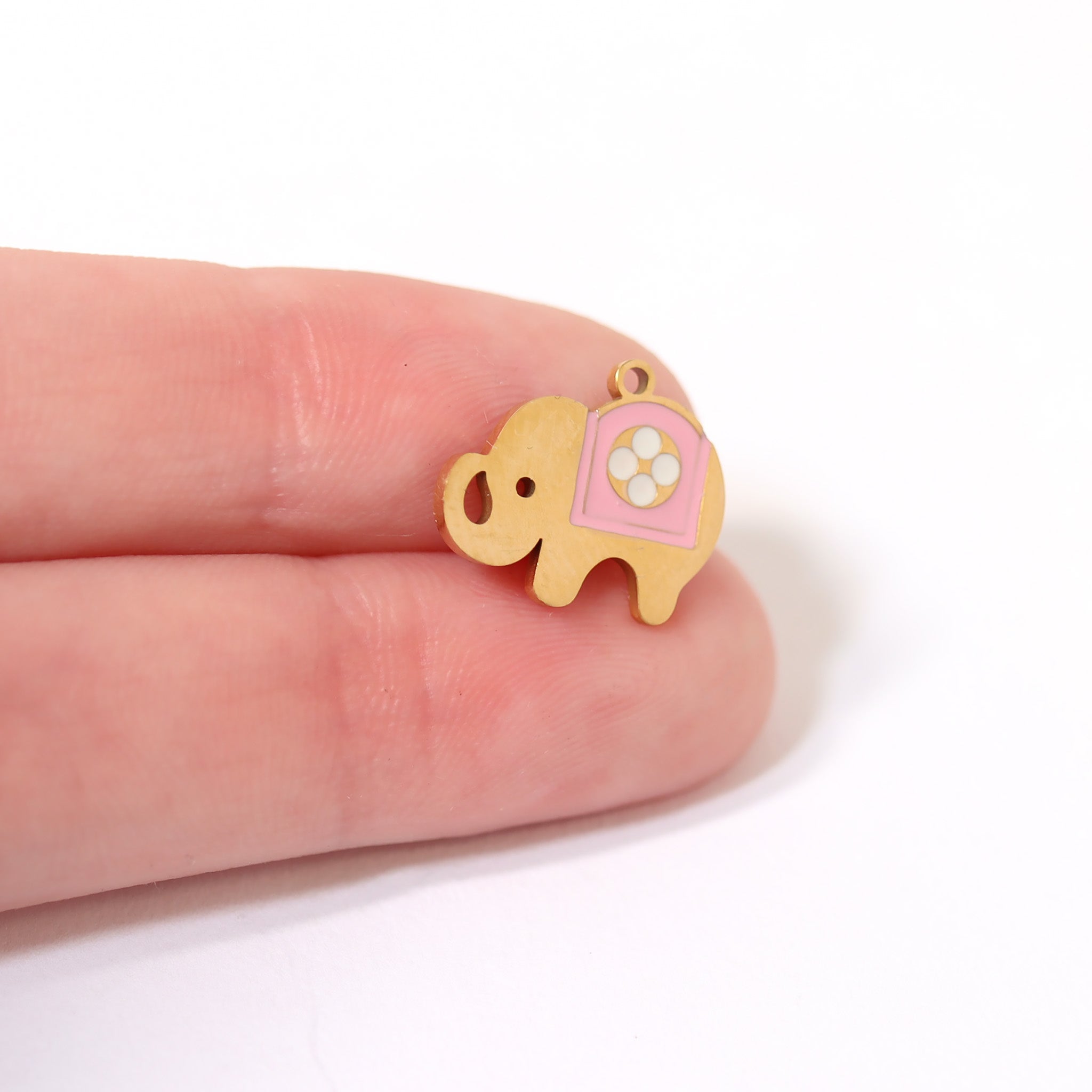 Pink Elephant Charm