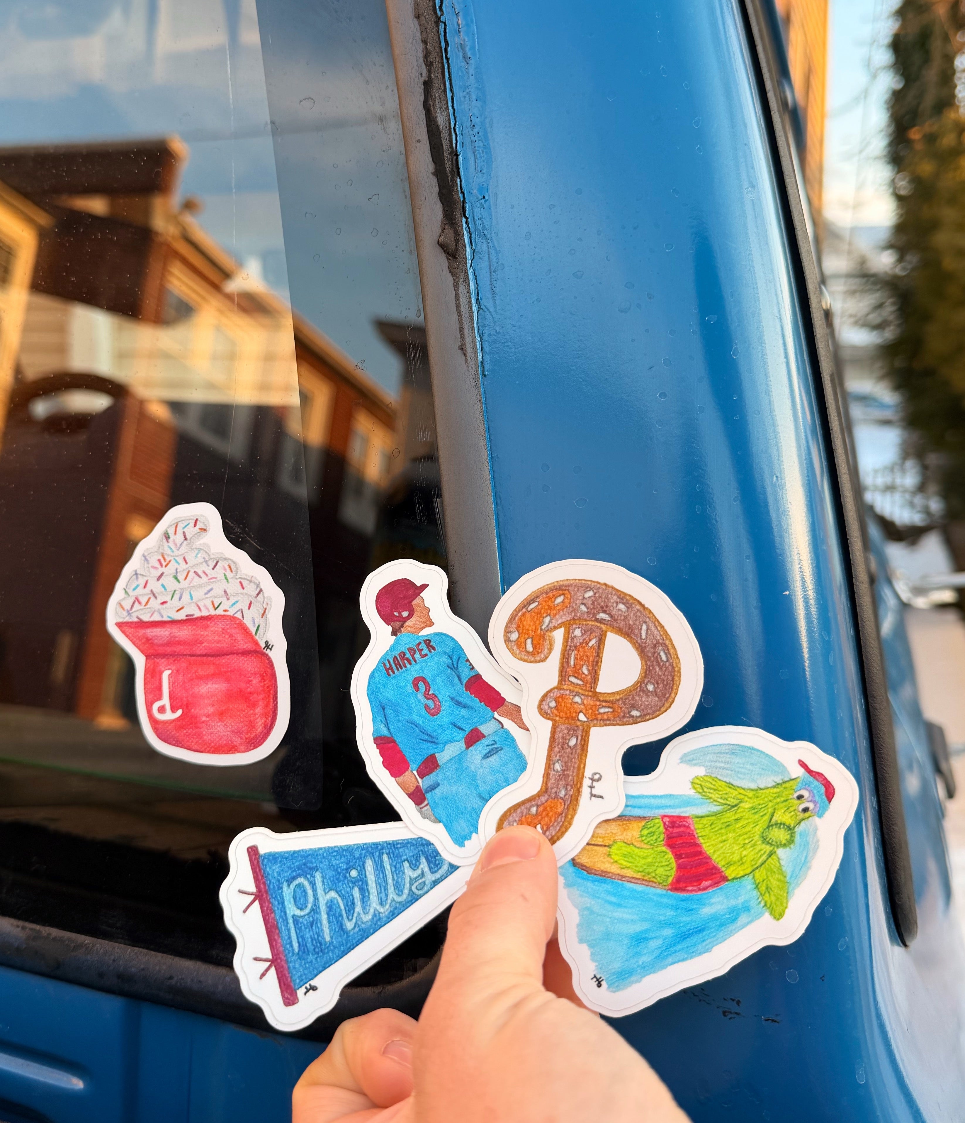 Phillies Hand-painted Stickers!