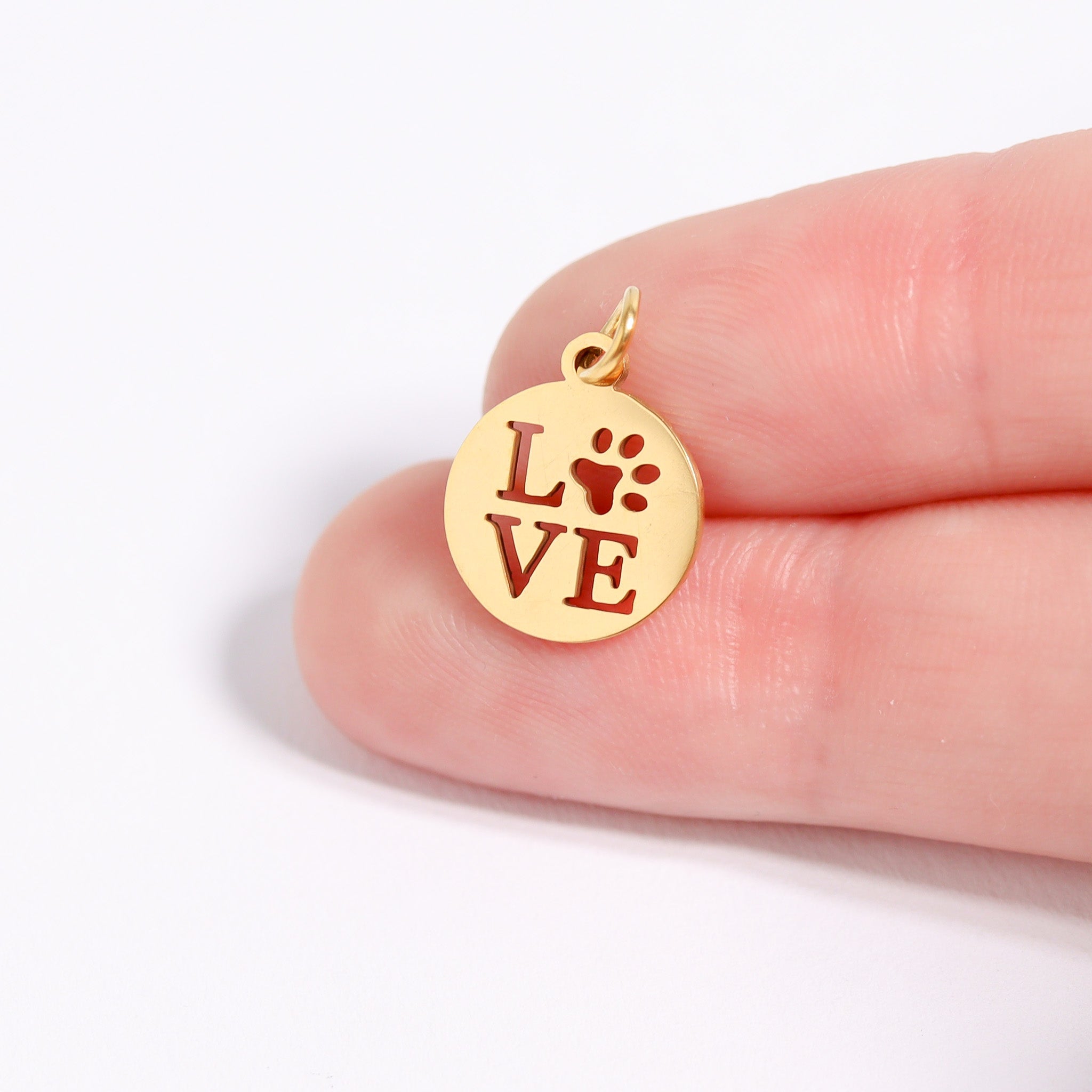 Love Pawprint Charm