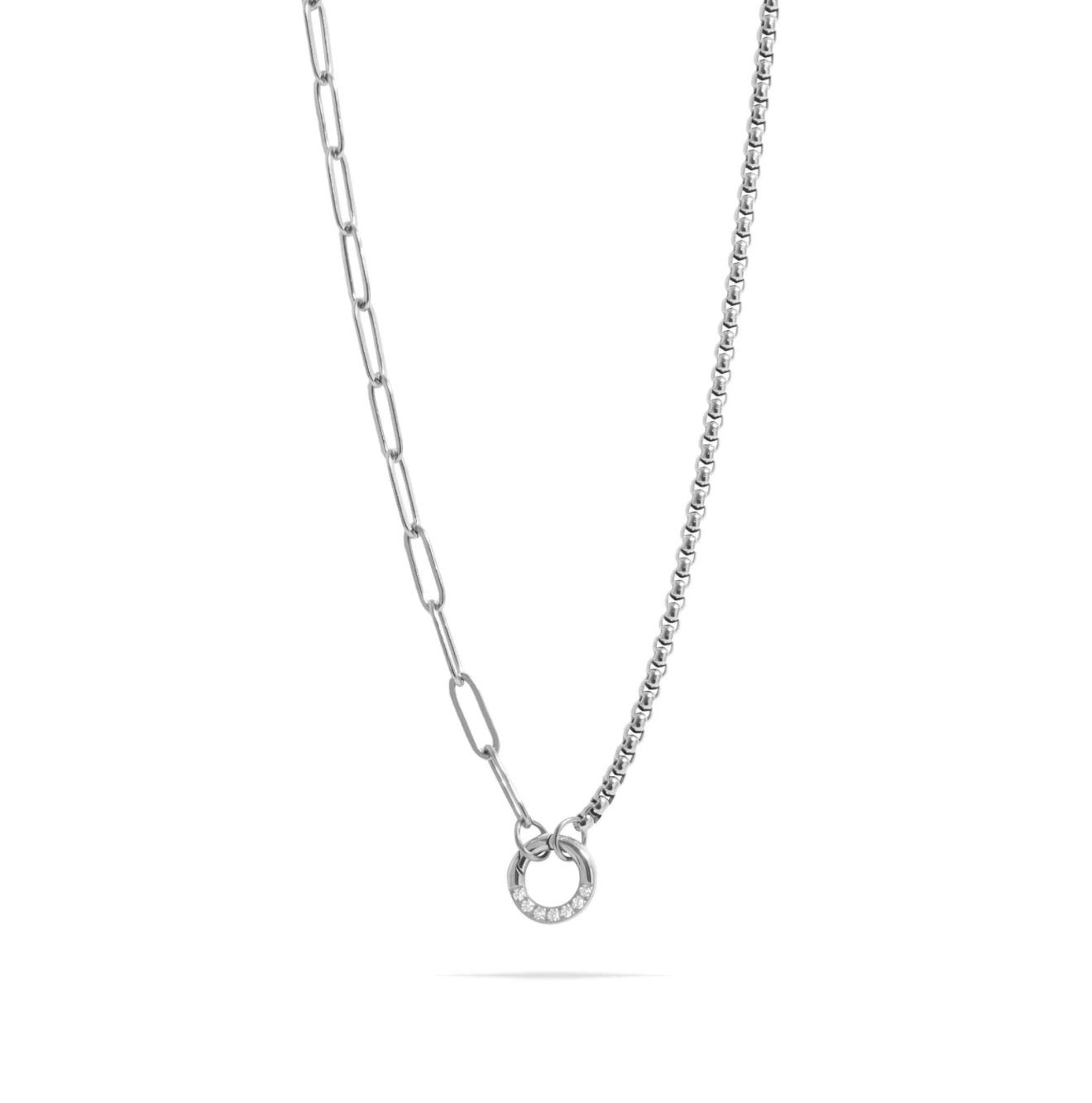 Split Beaded Paperclip Necklace