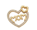 Diamond Mom Heart Charm